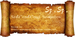 Szécsényi Szabolcs névjegykártya