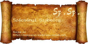 Szécsényi Szabolcs névjegykártya
